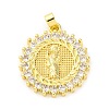 Brass Pendants with Cubic Zirconia KK-D536-14G-1