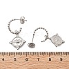 304 Stainless Steel Dangle Stud Earrings EJEW-F354-03P-5