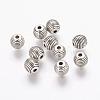 Tibetan Style Alloy Beehive Beads X-PALLOY-6662-AS-RS-1