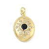 Brass Cubic Zirconia Locket Pendants KK-N254-93A-G-1