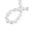 Electroplate Transparent Glass Beads Strands EGLA-N002-26-C03-4