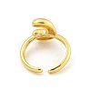 Brass Letter Open Cuff Rings for Women RJEW-G313-01C-G-3