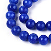 Dyed Natural Mashan Jade Round Beads Strands G-T139-6mm-67E-4