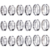 18Pcs 6 Size 201 Stainless Steel Grooved Finger Ring Settings RJEW-SC0001-05P-1