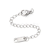 304 Stainless Steel Chain Extender with Oval Charms STAS-G383-09P-2