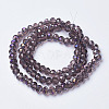 Electroplate Transparent Glass Beads Strands LS-EGLA-A034-T4mm-F09-2