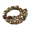 Natural Unakite Beads Strands G-T138-158-2