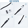 40Pcs 2 Colors Alloy Aglets for Shoelaces FIND-DC0004-99-4