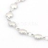 Casual Style 304 Stainless Steel Flower Link Chain Bracelets STAS-O036-04P-2