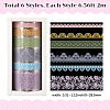 1Bag Lace Patterns PET Floral Decorative Tape Set AJEW-SP0002-74A-2