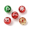 10Pcs UV Plating Colours Acrylic Beads OACR-S146-01I-2
