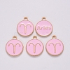 Alloy Enamel Pendants X-ENAM-S124-01B-09A-2