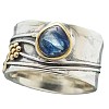 Teardrop & Flower & Leaf Pattern Alloy with Glass Finger Rings FS-WG58DE6-04-2