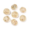 Handmade Foil Glass Beads FOIL-Q001-02I-1