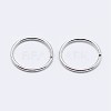 Anti-Tarnish Rhodium Plated 925 Sterling Silver Saw Cut Open Jump Rings STER-F036-02P-1x7mm-2