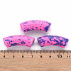 Opaque Spray Painted Acrylic Beads MACR-S372-001F-B06-4