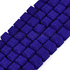 Opaque Frosted Glass Beads Strands GLAA-N072-01A-B10-1