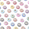 50Pcs 10 Colors Opaque Resin European Beads RESI-FS0002-19-3