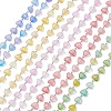 Iron Acrylic Handmade Heart Link Chains AJEW-JB01449-2