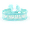 Mother's Day Adjustable Polyester Embroidery Braided Cord Bracelets FS-WGFCFA1-02-1