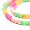 Fixed 4 Color Handmade Polymer Clay Bead Strands CLAY-S096-029N-3