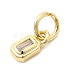 Brass Cubic Zirconia Charms KK-G554-02D-01-2