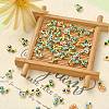 50Pcs Brass Enamel Connector Charms KK-CJ0001-83-5