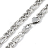 201 Stainless Steel Figaro Chain Necklaces NJEW-I127-02P-1