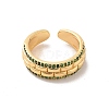 Brass Micro Pave Cubic Zirconia Open Cuff Rings RJEW-R146-14A-G-3