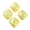 Rack Plating Brass with Natural Larimar Beads KK-NH0001-05G-1