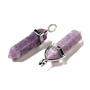 Natural Lepidolite Pointed Pendants G-G025-01P-30-2