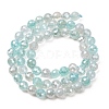 Electroplated Natural Agate Beads Strands G-B191-A07-6mm-14-4