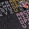 AHADERMAKER 4 Sheets 4 Styles Acrylic Rhinestone Stickers DIY-GA0004-25-3