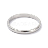Non-Tarnish 2mm Polished Plain Dome Finger Ring for Girl Women RJEW-C012-05E-P-2