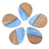 Opaque Resin & Walnut Wood Pendants X-RESI-S389-010A-C01-1