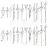 24Pcs 12 Style Rack Plating Alloy Pendants PALLOY-OC0002-97-1