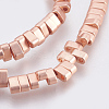 Electroplated Synthetic Non-magnetic Hematite 2-Hole Beads Strands G-E495-11A-01-1