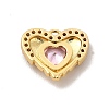 Rack Plating Brass Micro Pave Cubic Zirconia Charms KK-P230-19G-02-2