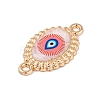 Alloy Blue Enamel Connector Charms ENAM-Z012-02F-G-2