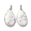 Natural Howlite Pendants G-D084-01P-B16-2
