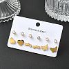 304 Stainless Steel Micro Pave Cubic Zirconia Stud Earrings Kits For Women EJEW-B112-01G-04-1