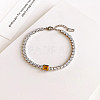 304 Stainless Steel Micro Pave Cubic Zirconia Link Chain Bracelets for Women FS-WG578D6-03-1