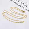 Brass Cable Chains Necklaces X-MAK-N029-01G-5