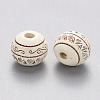 Painted Natural Wood Beads WOOD-N006-02A-04-2
