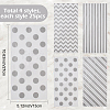 100Pcs 4 Styles Rectangle Plastic Candy Bags ABAG-WH20013-19F-2