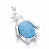 Synthetic Turquoise Pendants G-L512-A13-2