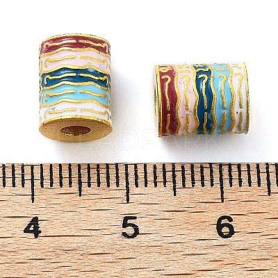 Brass Enamel Beads KK-S393-03-1