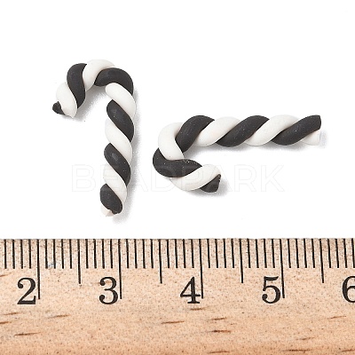 Christmas Candy Cane Handmade Polymer Clay Beads CLAY-P005-03M-08-1