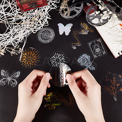 7 Styles Waterproof Laser Adhesive Stickers DIY-CP0008-47-1