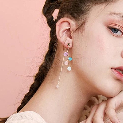 80Pcs 8 Colors Round Imitation Cat Eye Resin Beads RESI-YW0001-81-1